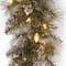 9' x 10" Pre-lit Glittery Bristle® Pine Artificial Christmas Garland with 100 Soft White LED Lights with C7 Diamond Caps